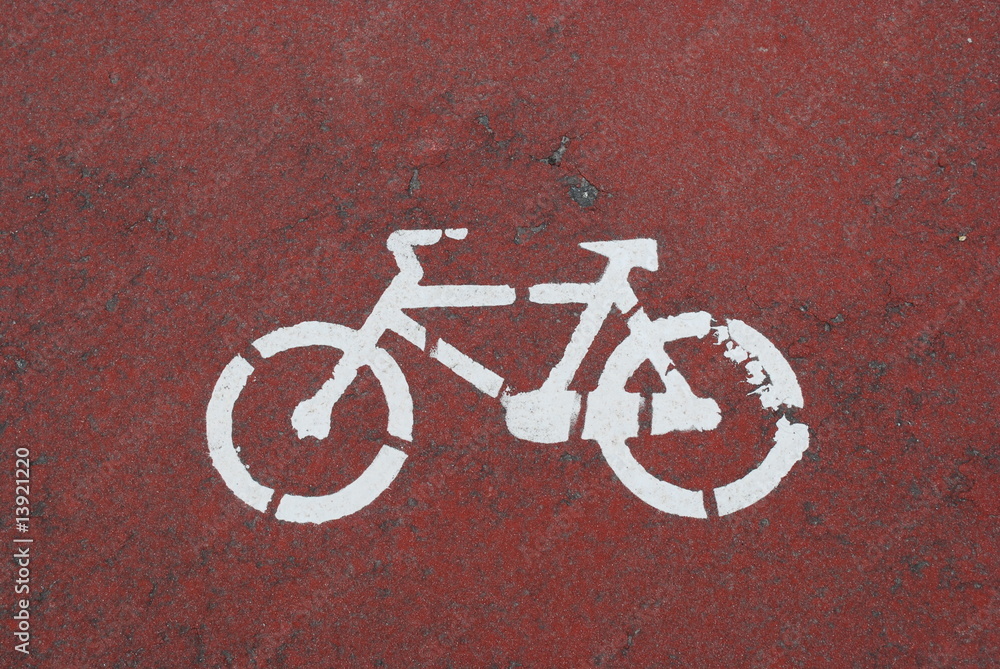 Bike lane on a bright day Bike lane on a bright day