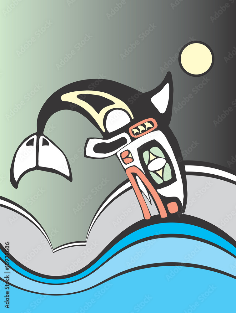 Obraz premium Diving Killer Whale