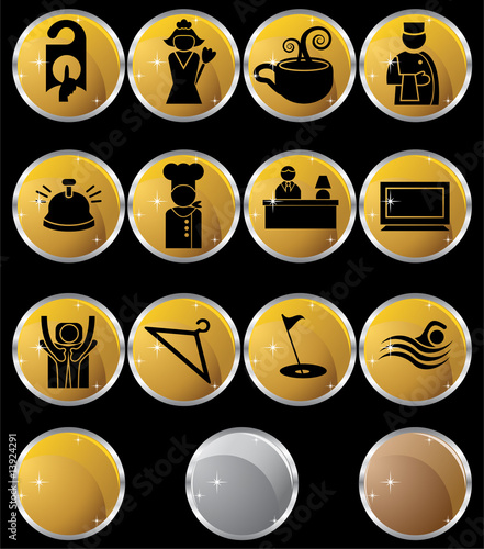 Round Hotel Icons