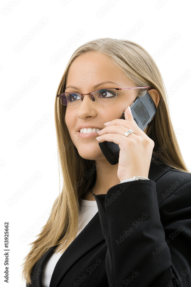 Businesswoman calling on mobile phone Businesswoman calling on mobile phone