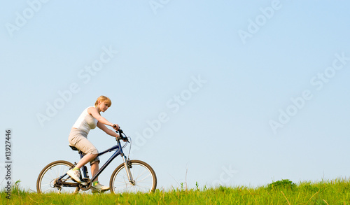girl relax biking