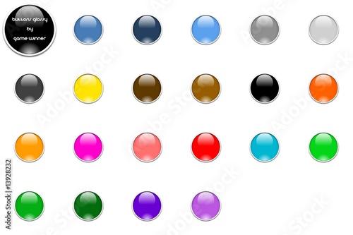 Boutons Icones Glassy Multi-Couleurs