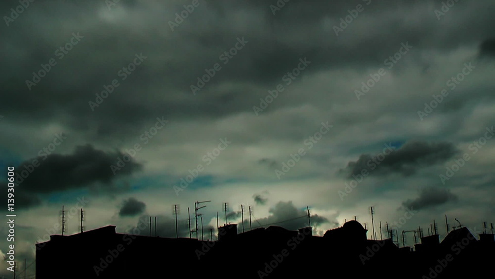 Urban time lapse of clouds Urban time lapse of clouds