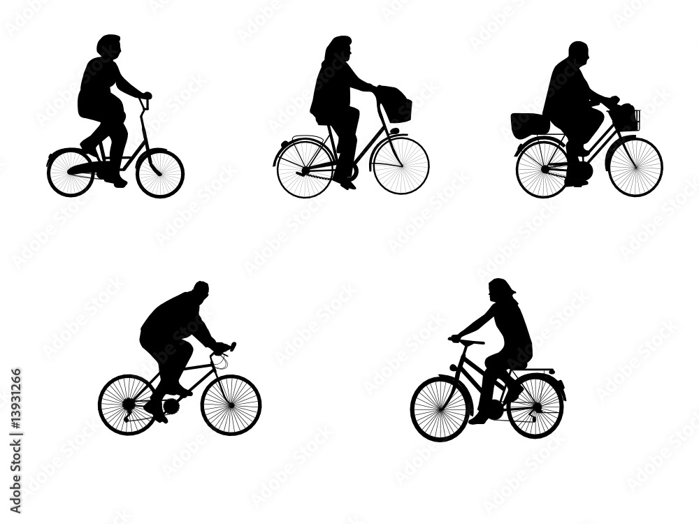 Fototapeta premium bicycle silhouettes