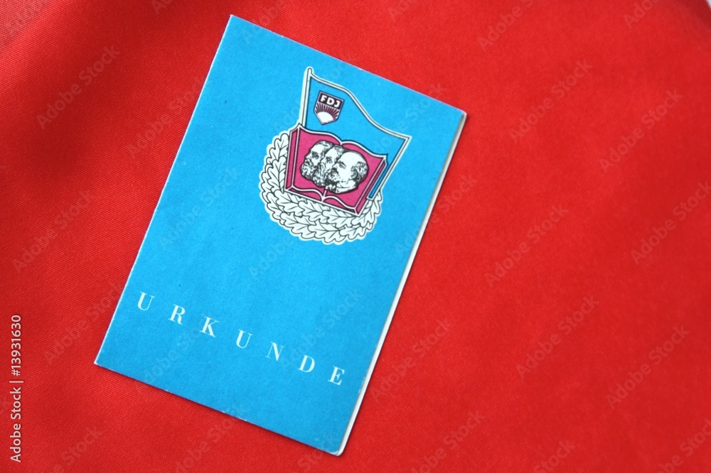 DDR - FDJ Urkunde aus der Deutschen Demokratischen Republik DDR - FDJ Urkunde aus der Deutschen Demokratischen Republik