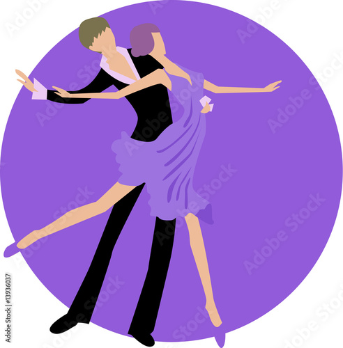 a man and woman dancing. photo