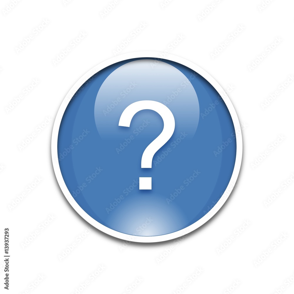 Bouton Glossy Aide Bleu Bouton Glossy Aide Bleu