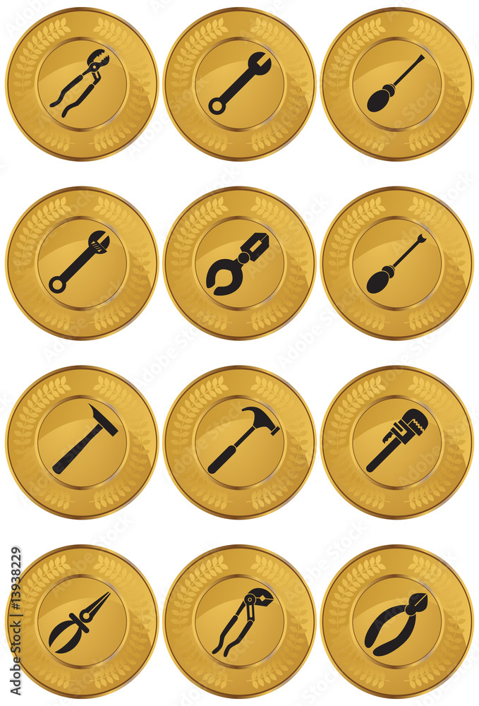 Tool Icons Gold Tool Icons Gold