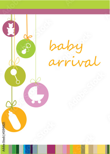 Baby arrival announcement card