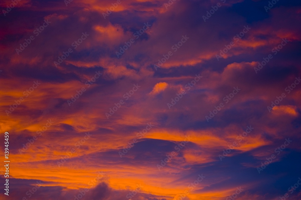 Sunset cloud detail
