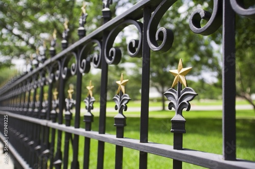 Fence with gold stars
