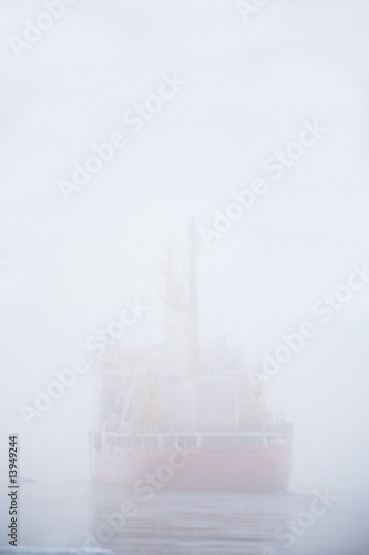 Ship in fog
