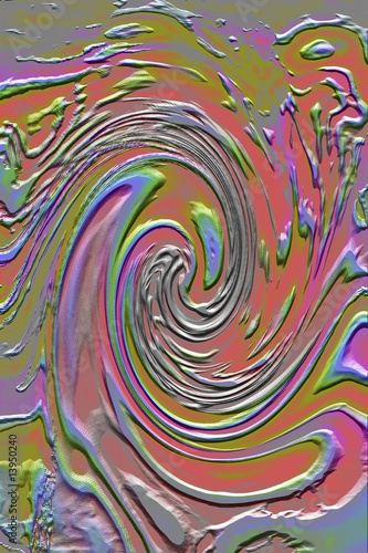 Multi-coloured swirling abstract