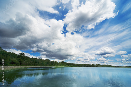 Cloud formation over body of water