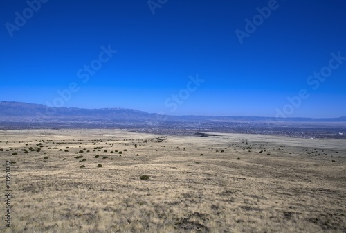 East view of Albuquerque, New Mexico, in the far distance