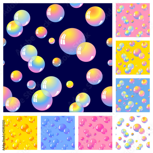 Set seamless from soap bubble