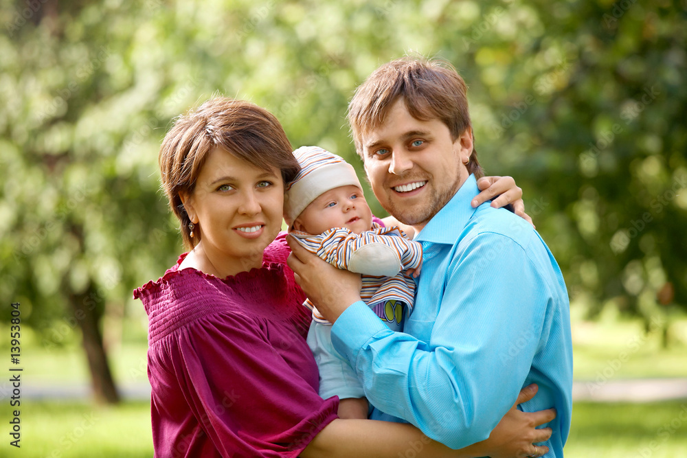 Family from three persons Family from three persons
