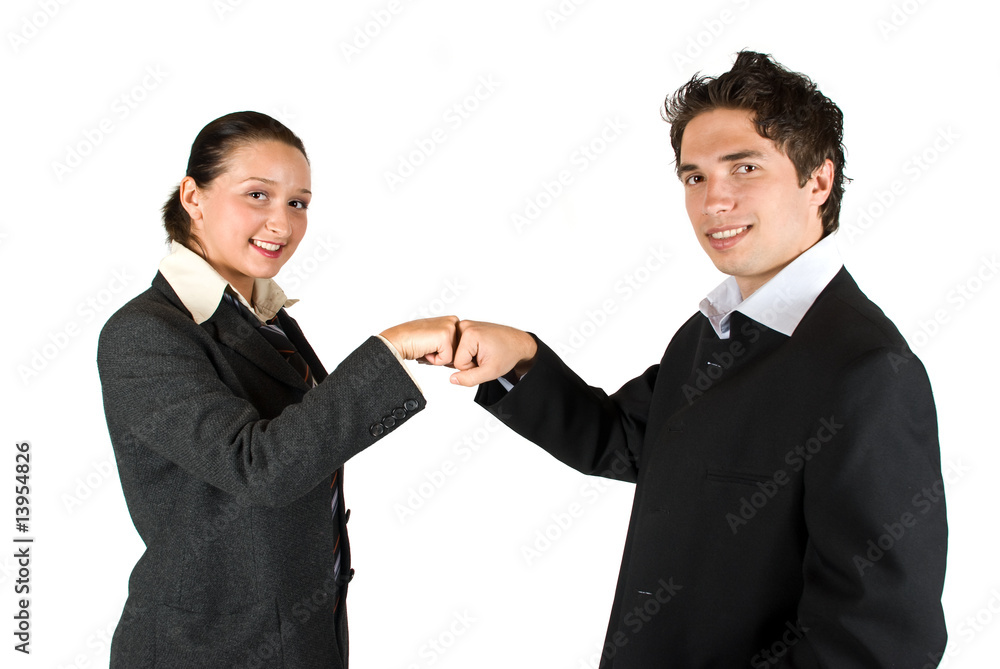 Business team deal or confrontation Business team deal or confrontation