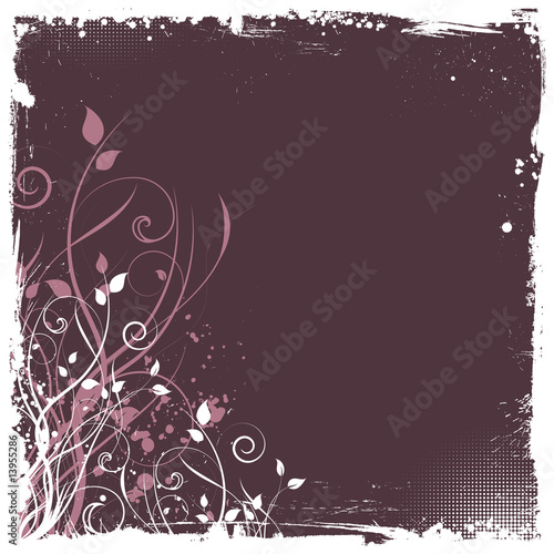 Floral grunge background