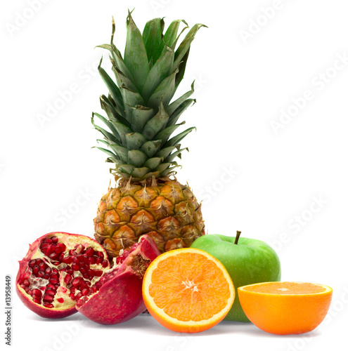 Group of fresh fruits