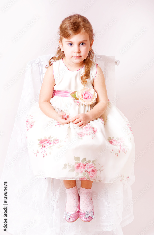Beautiful little girl in dress Beautiful little girl in dress