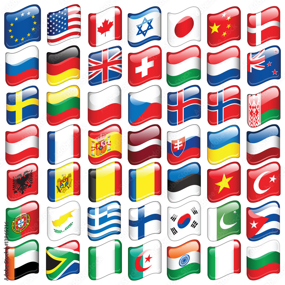 Set of world flags Set of world flags