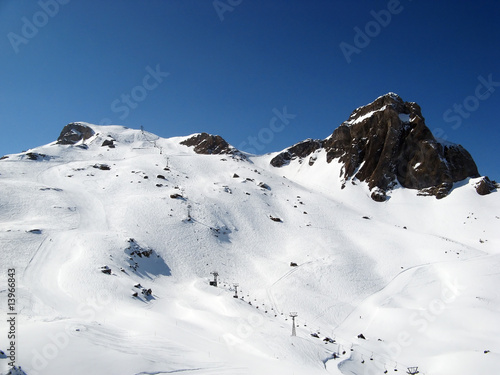 Skiing in swiss alps