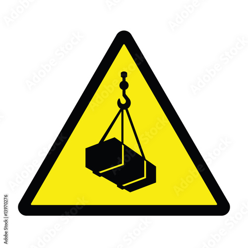 Hazard Warning Sign Overhead Crane