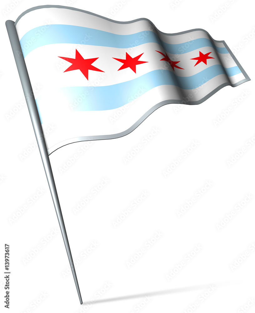Flag pin - Chicago