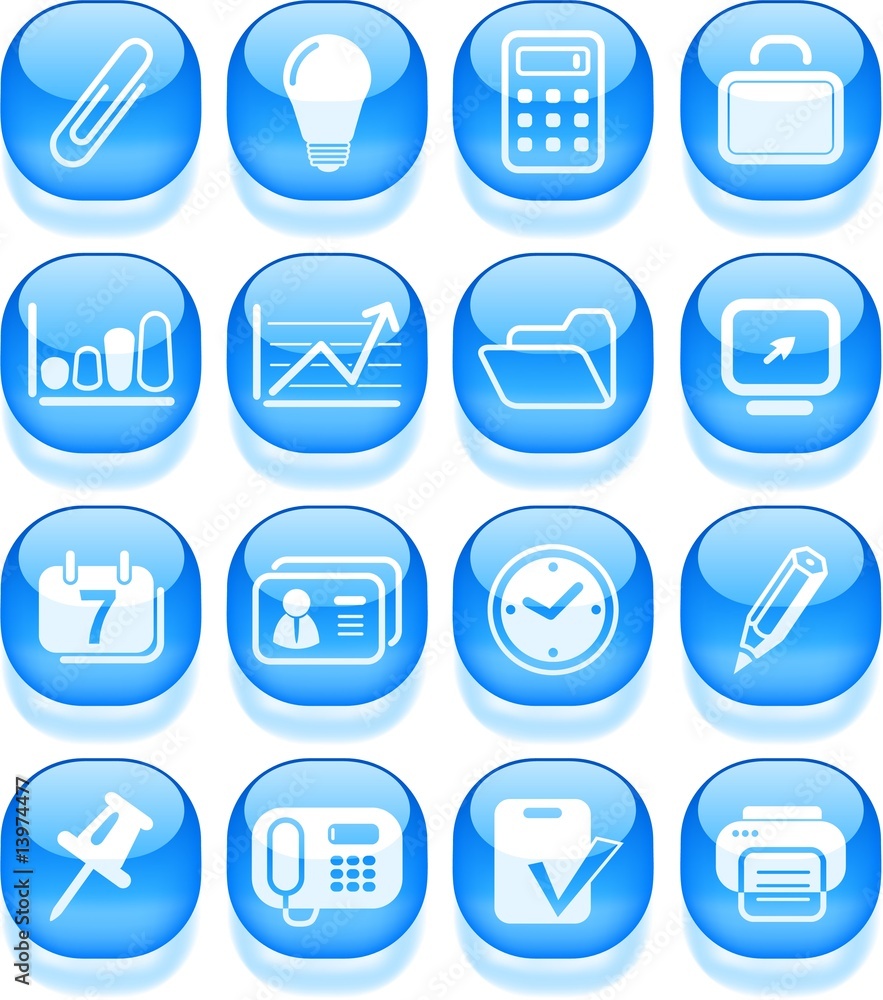Miscellaneous office vector icons Miscellaneous office vector icons