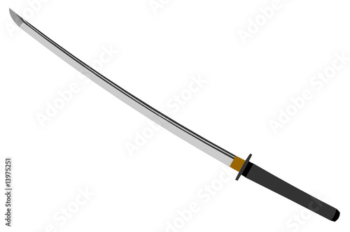 Japanese sword in vector art