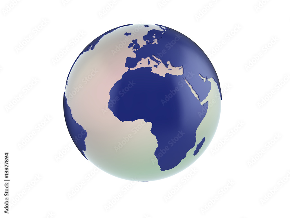 3d Globe - Europe and Africa