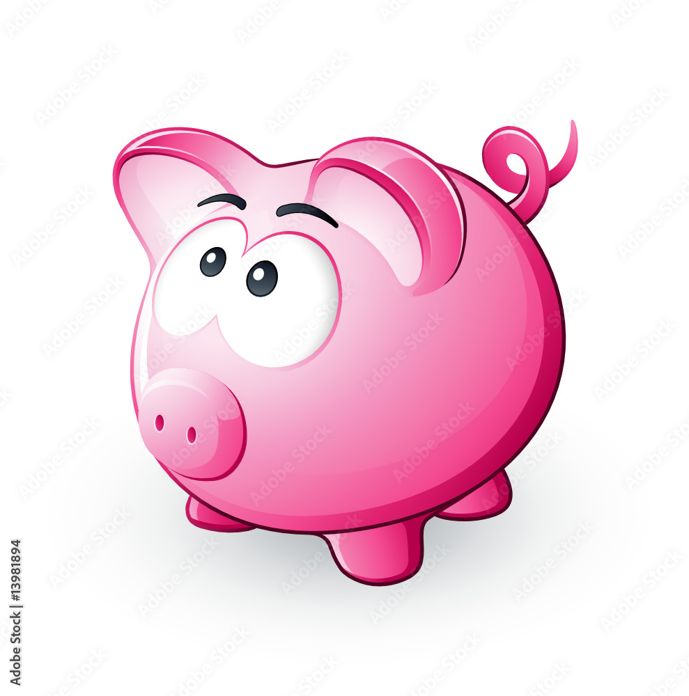 Cochon tirelire rose