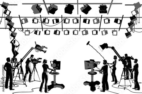 TV Channel Studio Crew