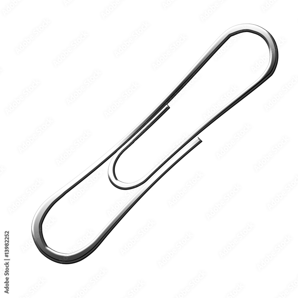 Obraz premium Silver paperclip
