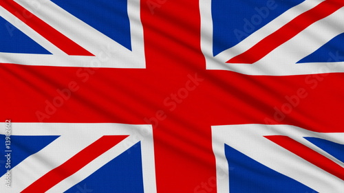 English flag, with real structure of a fabric