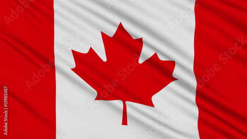 Canada flag, with real structure of a fabric