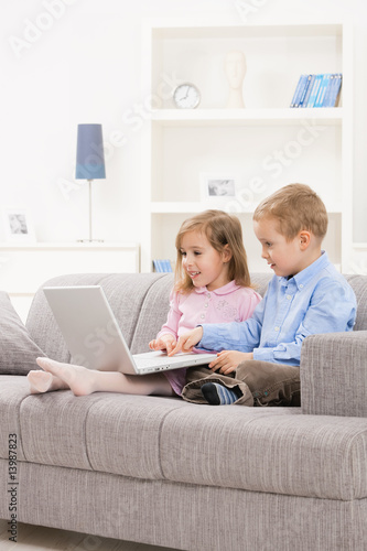 Children browsing internet