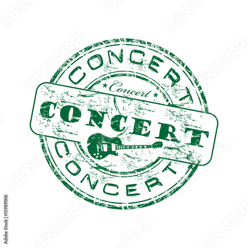 Concert green rubber stamp
