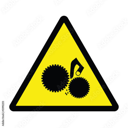 Pinch Point Hazard Sign