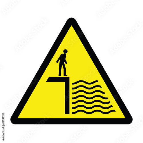 Deep Water Hazard Sign