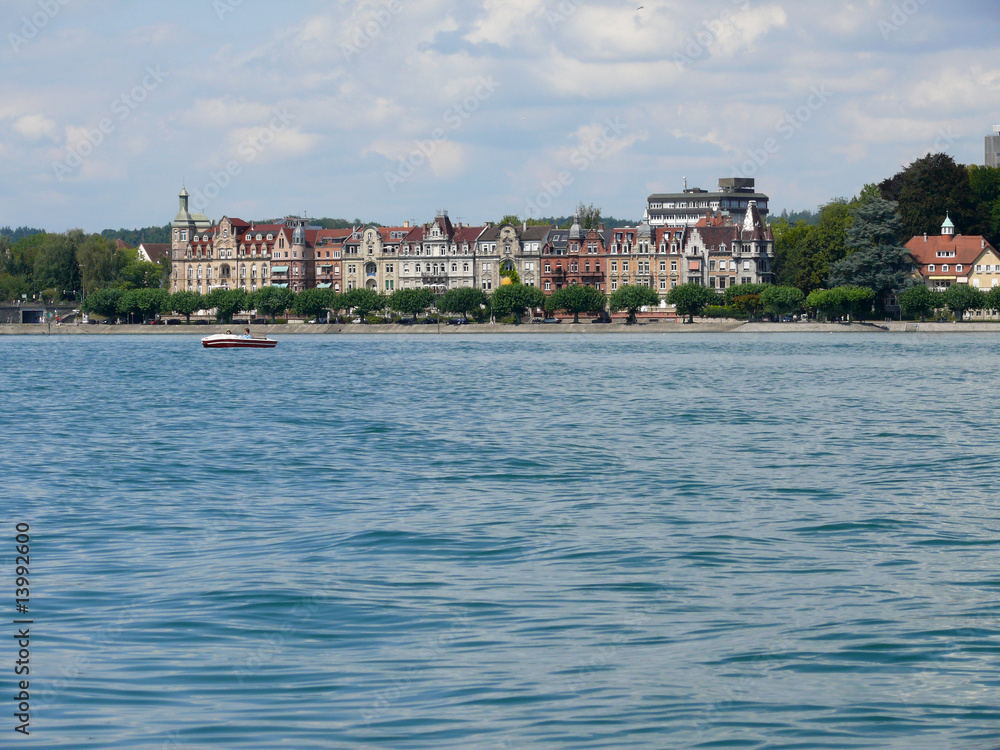 Naklejka premium Bodensee, Konstanz, Blick aufs Musikerviertel