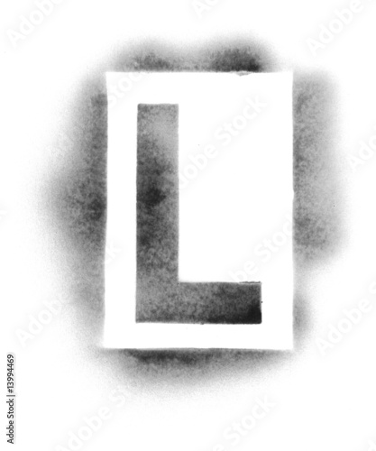 Stencil letters in spray paint