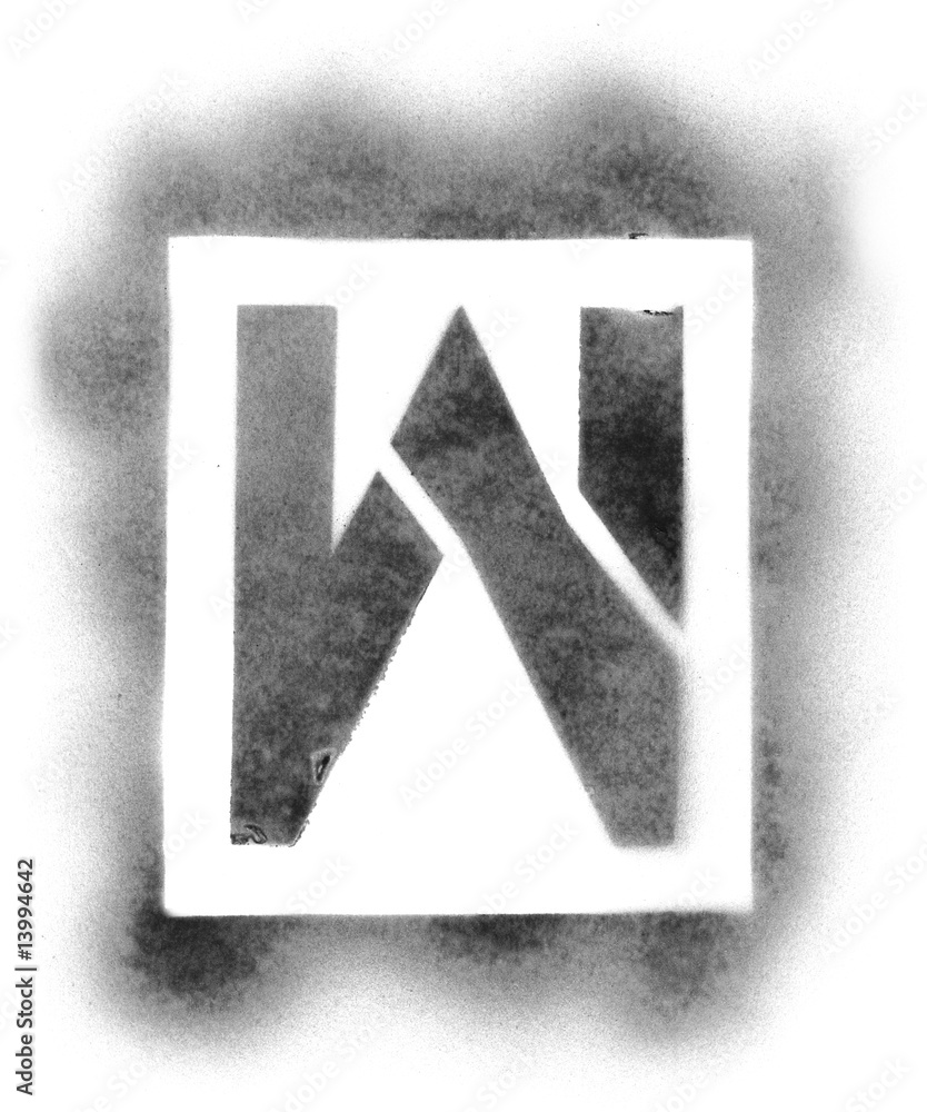 Stencil letters in spray paint Stock Photo | Adobe Stock
