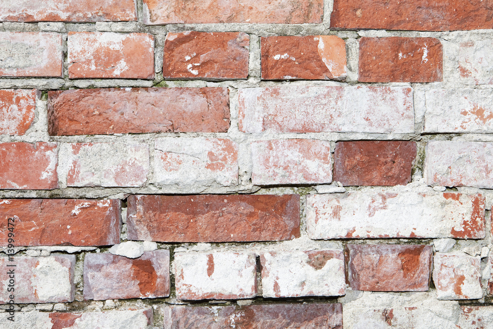 Brick wall with mortar as a pattern Brick wall with mortar as a pattern