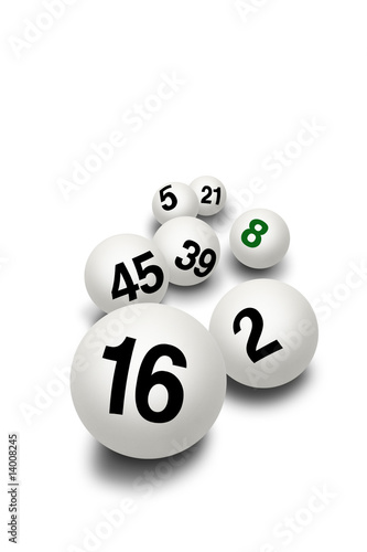 Lottokugeln, Freisteller,