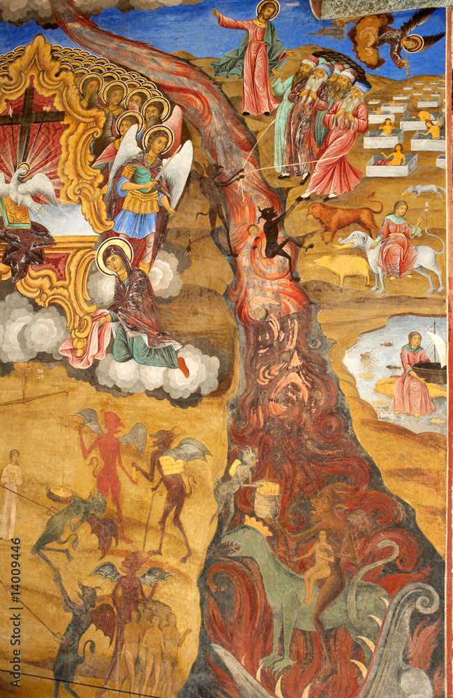 Bible scene mural painting