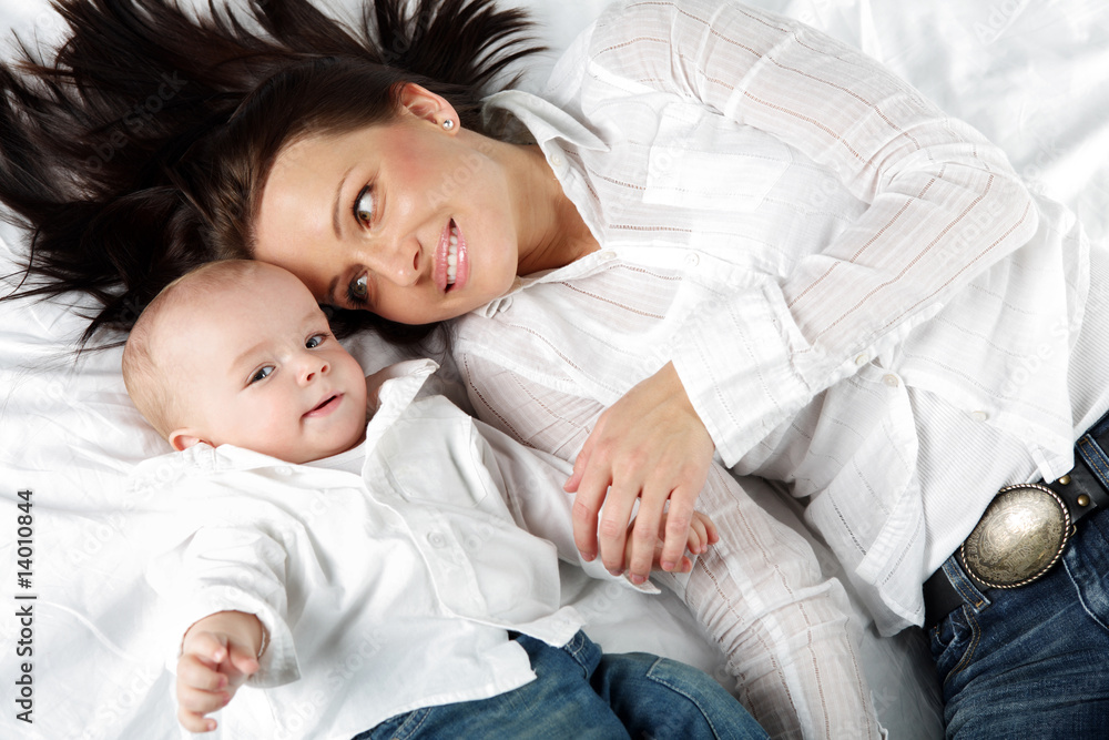 Mother with cute child. Mother with cute child.