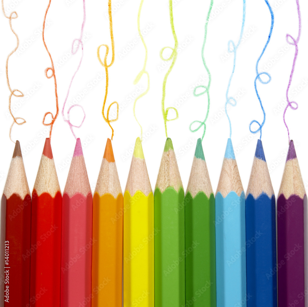 Fototapeta premium kolorowe kreślenie ołówków
