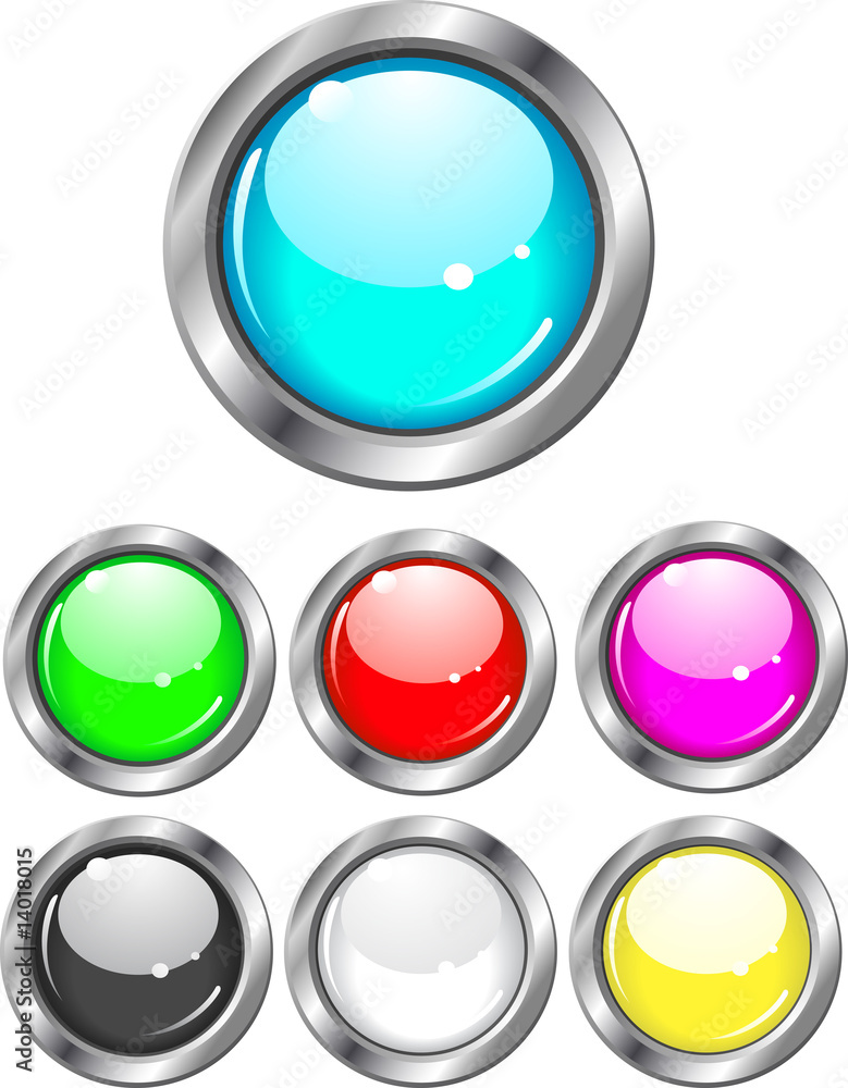 Buttons - glossy vector illustrations Buttons - glossy vector illustrations